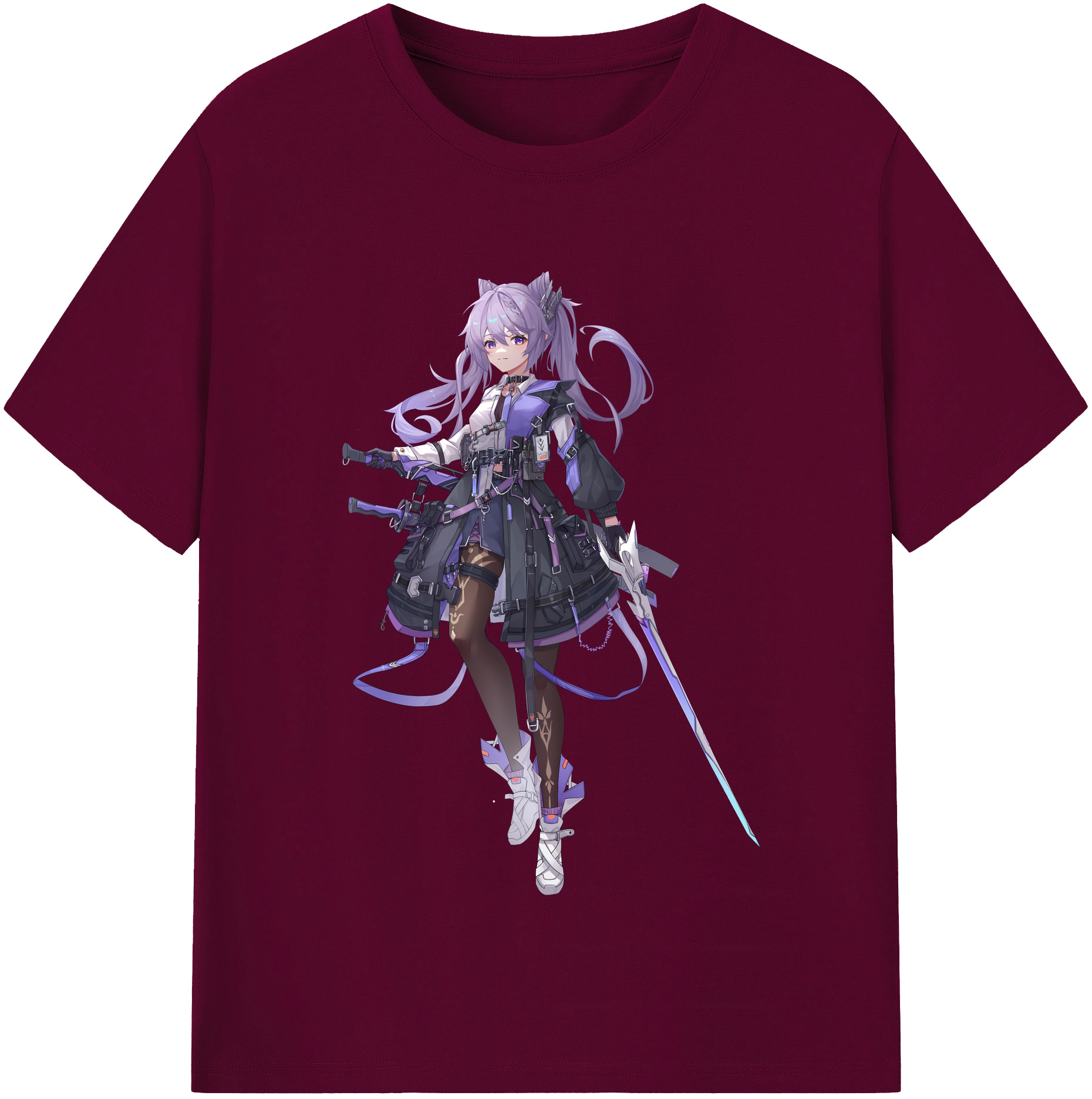 げんし神 刻晴 こくせい genshin Kokusei レディースカジュアルプリントTシャツ（綿100％）